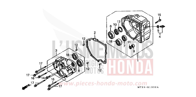 GEHAEUSE, HINTEN von Pan-European ABS GRAND GREEN METALLIC (G137D) von 1992